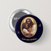 Liefde voor elkaar ronde button 5,7 cm (Voorkant /achterkant)
