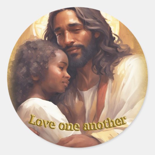 Liefde voor elkaar ronde sticker (Voorkant)