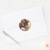 Liefde voor elkaar ronde sticker (Envelop)
