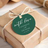 Liefde voor Emerald Green Wedding Bedankjes Labels