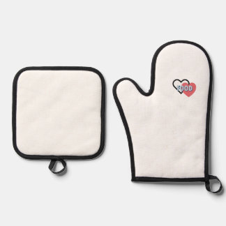 liefde voor eten ovenwant & pannenlap set