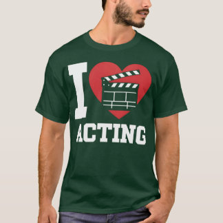 Liefde voor filmmaken Klapperbord Hart vrienden T-shirt