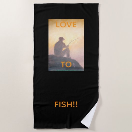Liefde voor Fish Beach Towel Strandlaken (Voorkant)