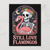 Liefde Voor Flamingo's Queer Halloween Briefkaart (Voorkant)