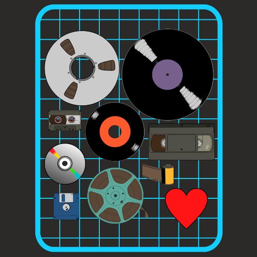 Liefde voor fysieke media t-shirt