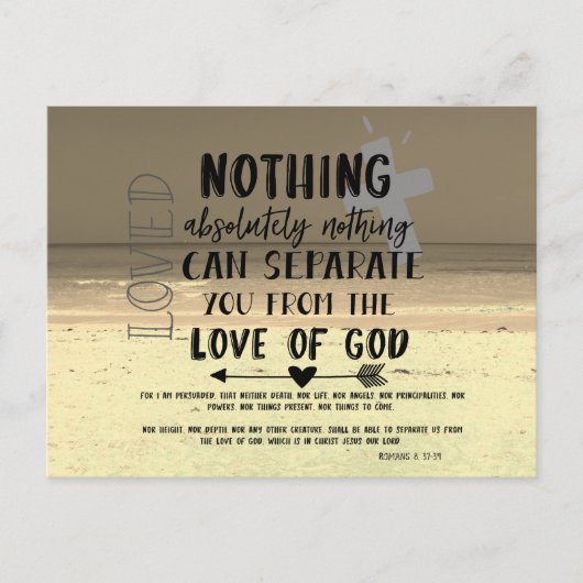 Liefde voor God, Quote en Schrift Briefkaart (Voorkant)