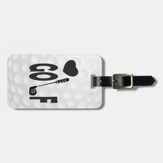 Liefde voor Golf Bagagelabel (Voorkant horizontaal)