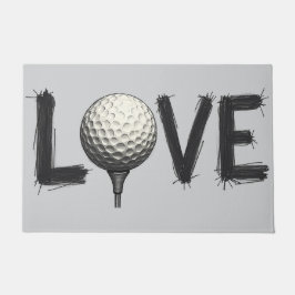 Liefde voor golf typografie voor kunst deurmat