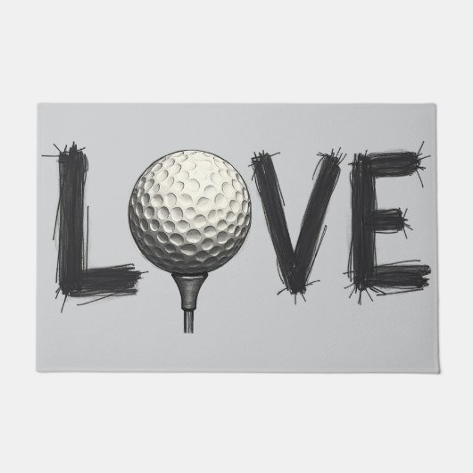 Liefde voor golf typografie voor kunst deurmat (Voorkant)
