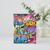 Liefde voor graffiti briefkaart (Staand voorkant)