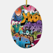 Liefde voor graffiti keramisch ornament (Voorkant)