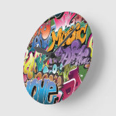 Liefde voor graffiti ronde klok (Hoek)