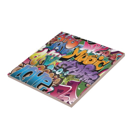 Liefde voor graffiti tegeltje (Zijkant)