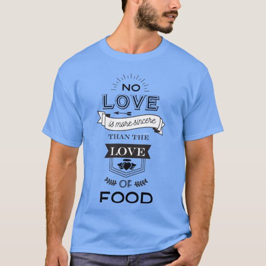 Liefde voor grappig eten t-shirt (Voorkant)