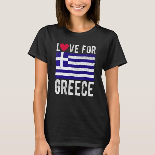 Liefde voor Griekenland T-shirt (Voorkant)