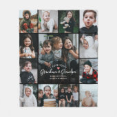 Liefde voor grootmoeder en opa/andere fotocollage fleece deken (Voorkant)