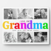 Liefde voor grootmoeder kleurrijk oud 6 fotocollag fotoplaat (Voorkant)