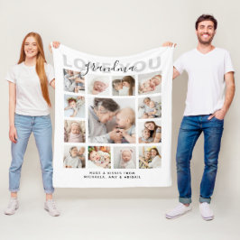 Liefde voor grootmoeder/Nana/Granny/Andere 13-foto Fleece Deken
