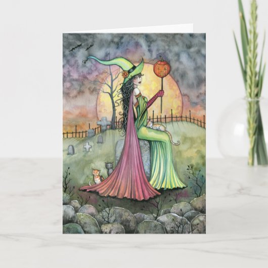 Liefde voor Halloween Witch Kaart (Voorkant)