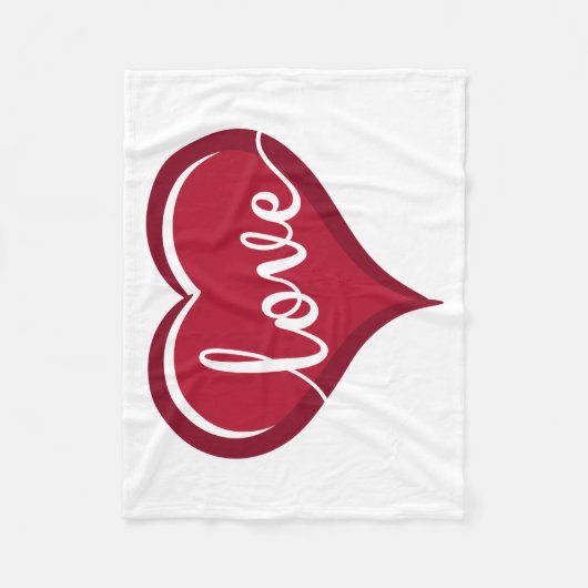 liefde voor hart valentijnen fleece deken (Voorkant)