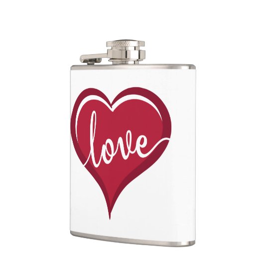 liefde voor hart valentijnen heupfles (Links)