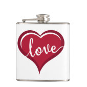 liefde voor hart valentijnen heupfles (Voorkant)