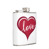 liefde voor hart valentijnen heupfles (Rechts)