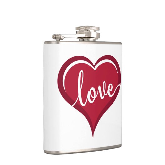 liefde voor hart valentijnen heupfles (Rechts)