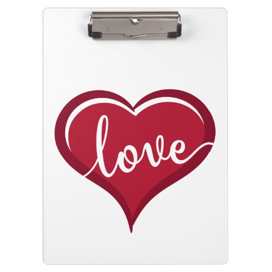 liefde voor hart valentijnen klembord (Voorkant)