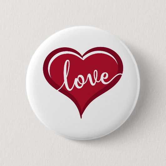 liefde voor hart valentijnen ronde button 5,7 cm (Voorkant)