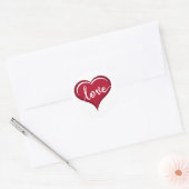 liefde voor hart valentijnen ronde sticker (Envelop)