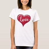 liefde voor hart valentijnen t-shirt (Voorkant)