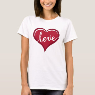 liefde voor hart valentijnen t-shirt