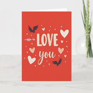 Liefde voor harten en vogels kaart