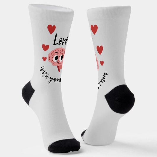 LIEFDE VOOR HET BREIN SOKKEN (Gebogen)