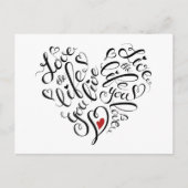 Liefde voor het leven dat je leeft briefkaart (Voorkant)