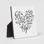 Liefde voor het leven dat je leeft fotoplaat (Voorkant)