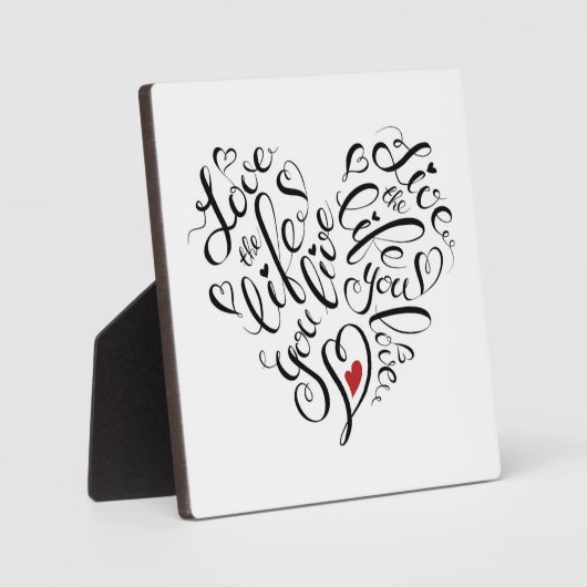 Liefde voor het leven dat je leeft fotoplaat (Voorkant)