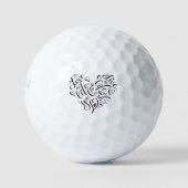 Liefde voor het leven dat je leeft golfballen (Voorkant)