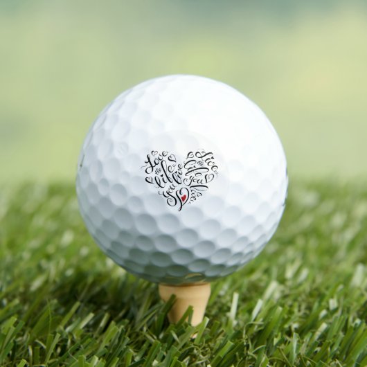 Liefde voor het leven dat je leeft golfballen (Insitu Shirt)