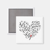 Liefde voor het leven dat je leeft magneet (Voorkant / Achterkant)