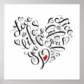 Liefde voor het leven dat je leeft poster (Voorkant)