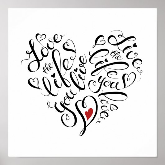 Liefde voor het leven dat je leeft poster (Voorkant)