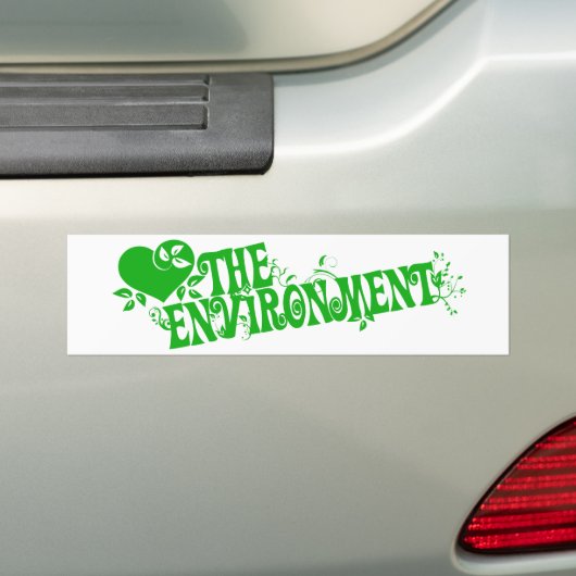 Liefde voor het milieu bumpersticker (Op auto)