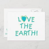 Liefde voor het milieu op aarde briefkaart (Voorkant / Achterkant)