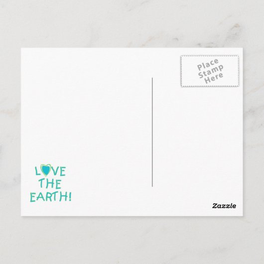 Liefde voor het milieu op aarde briefkaart (Achterkant)