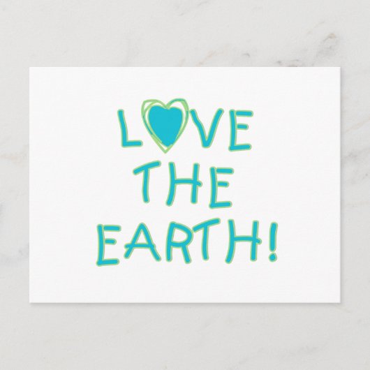 Liefde voor het milieu op aarde briefkaart (Voorkant)