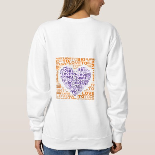 Liefde voor het Oranje Paarse overhemd van Ski Trui (Achterkant)