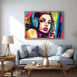 Liefde Voor Het Spelen Van Games Pop Art Poster
