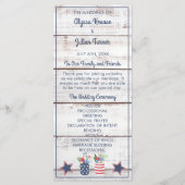 Liefde voor het Vaderland Trouwceremonie op 4 juli Programmakaart (Voorkant)